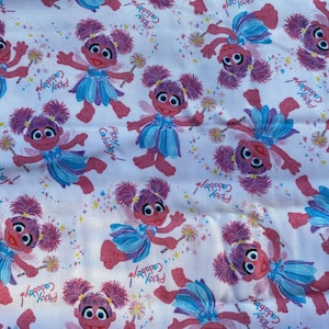 Sesame Street | Abby Cadabby | cotton fabric 18 x 21 fat quarter