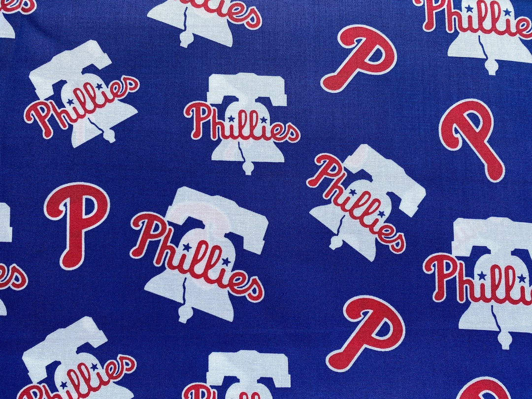 Philadelphia Phillies Cotton Fabric 16 X 28 End of Bolt Remnant Etsy