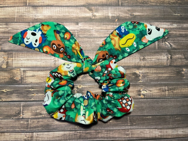 Animal Crossing Cotton Bow Scrunchie