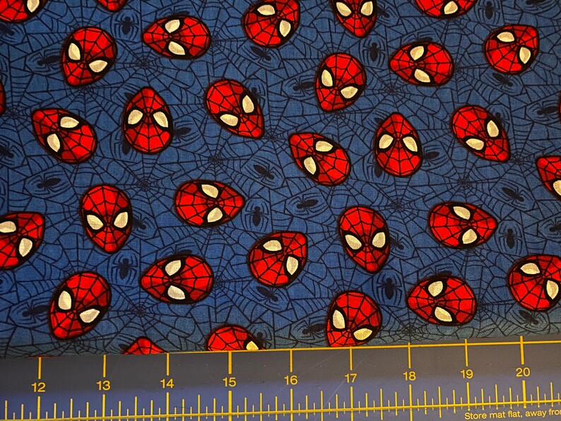 Spider-man Cotton Fabric 18 X 21 Fat Quarter - Etsy