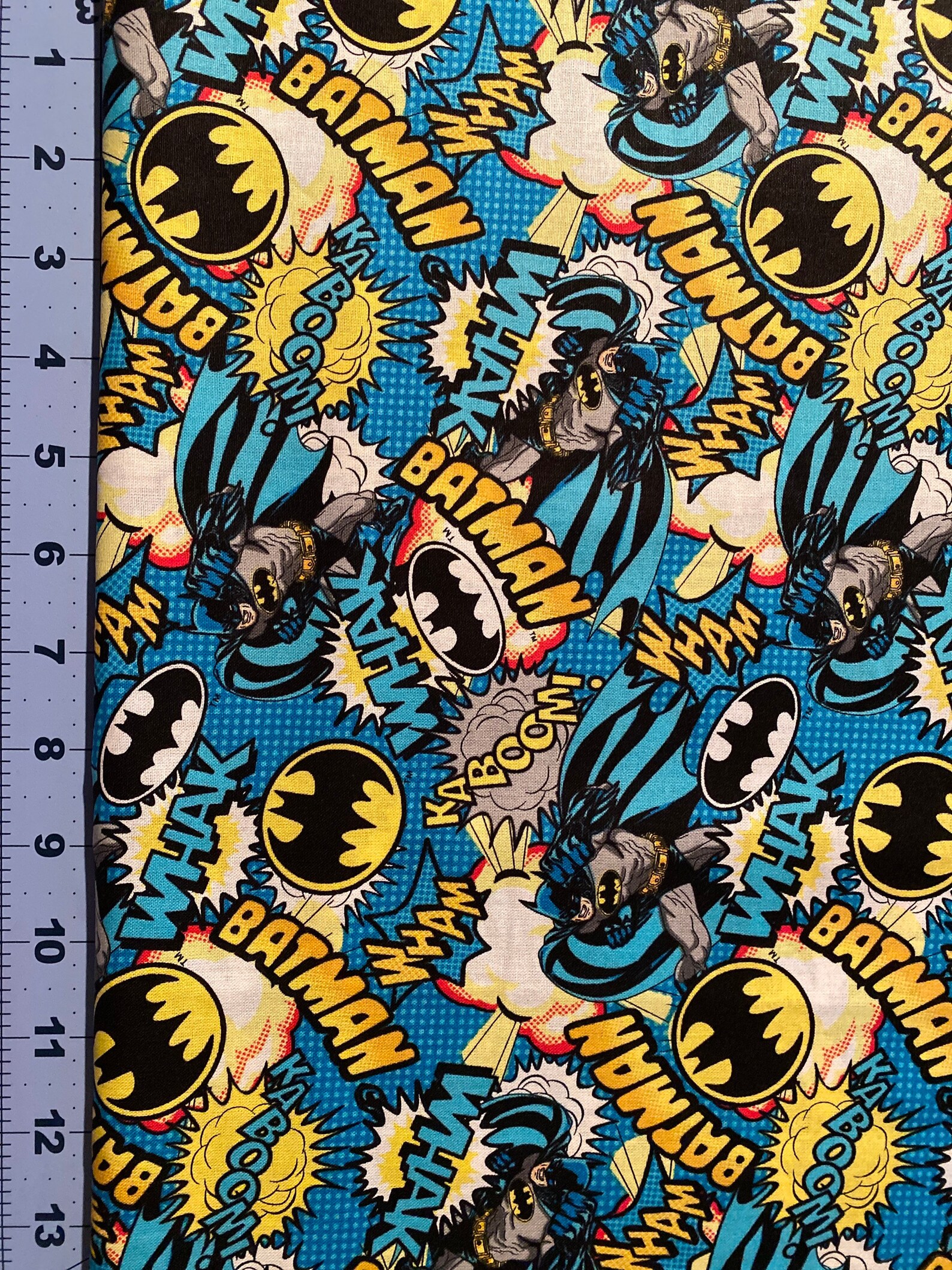 Batman Cotton Fabric 18 X 21 Fat Quarter Etsy