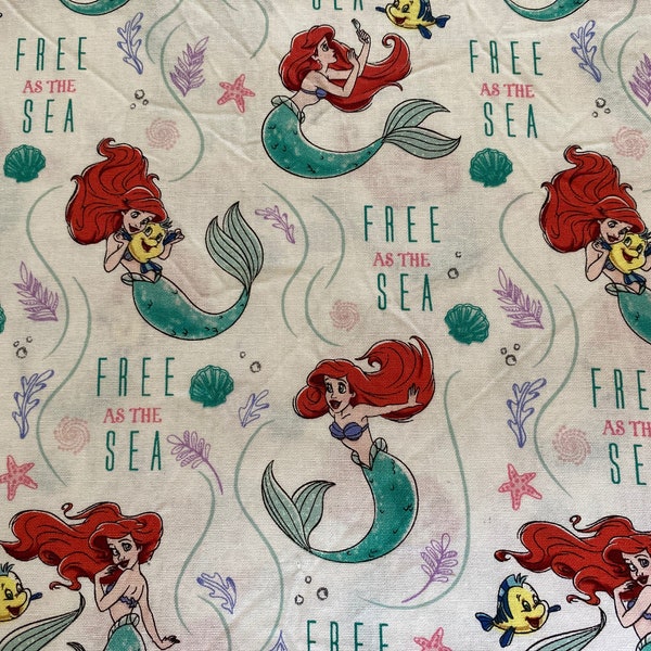 Little Mermaid Cotton fabric fat quarter