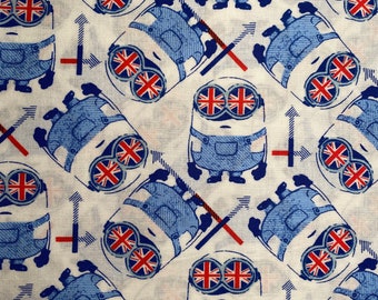Minions Cotton fabric 18” x 21” fat quarter