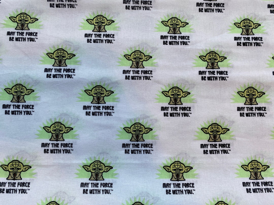 Star Wars the Mandalorian Baby Yoda Cotton Fabric 18 X Etsy