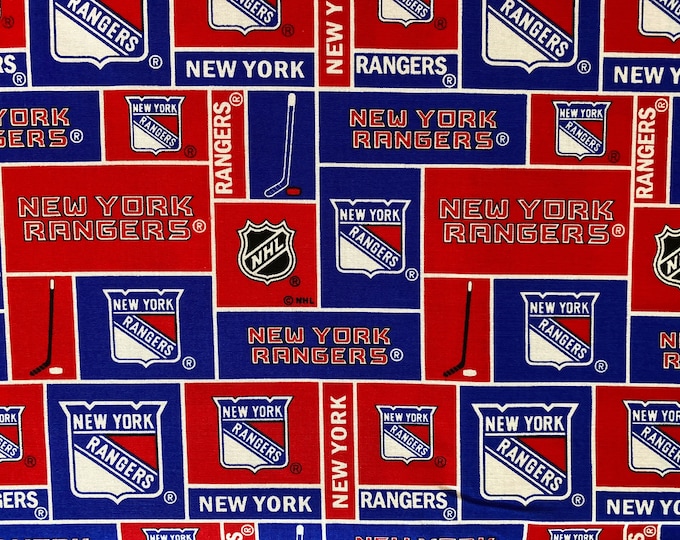 New York Rangers Cotton Fabric Fat Quarter - Etsy
