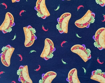Tacos cotton fabric 18” x 21” fat quarter
