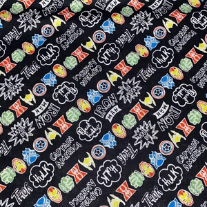 Avengers cotton fabric 18” x 21” fat quarter
