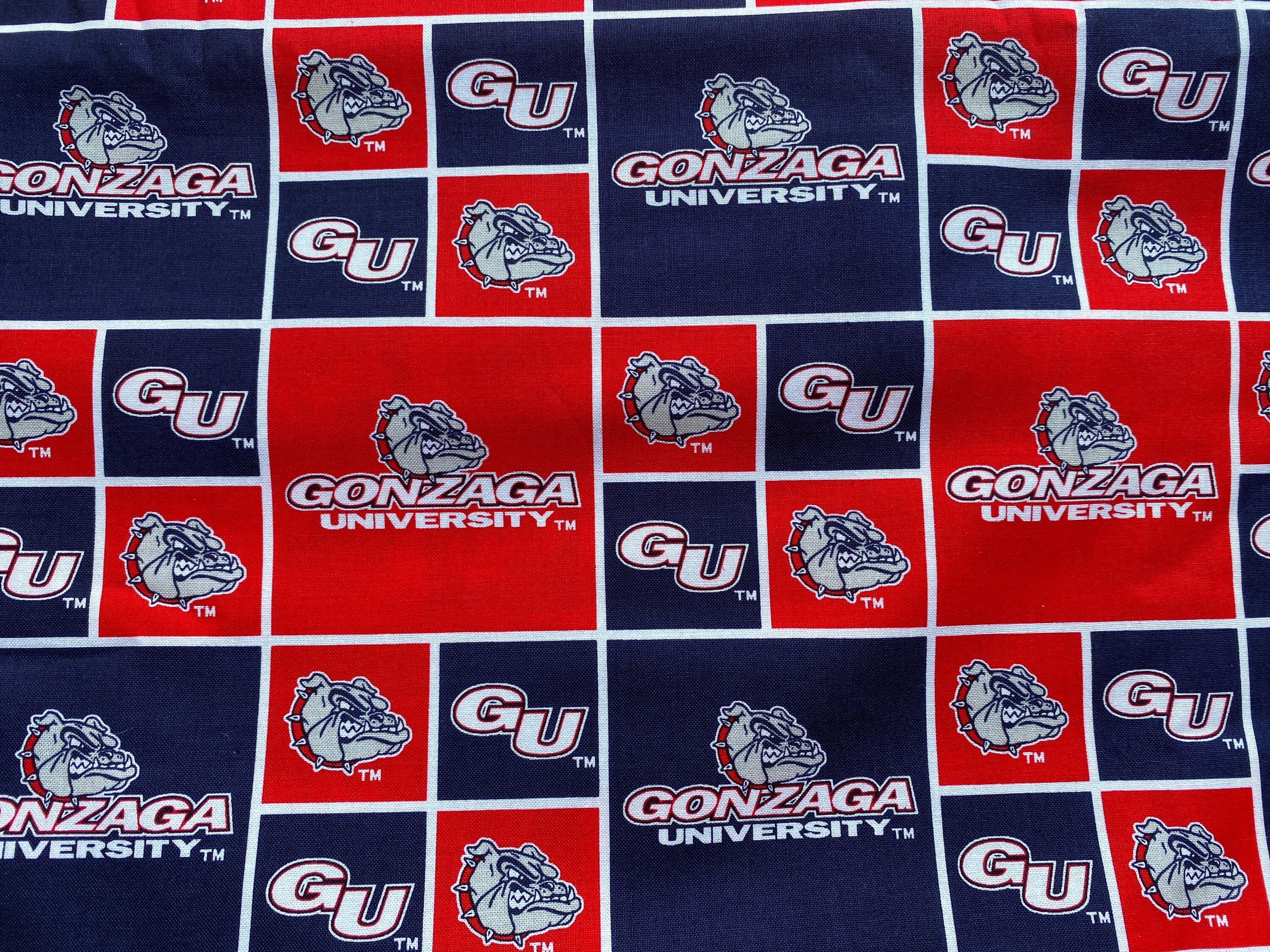 Gonzaga University Fleece Fabric by Sykel-gonzaga Bulldogs 