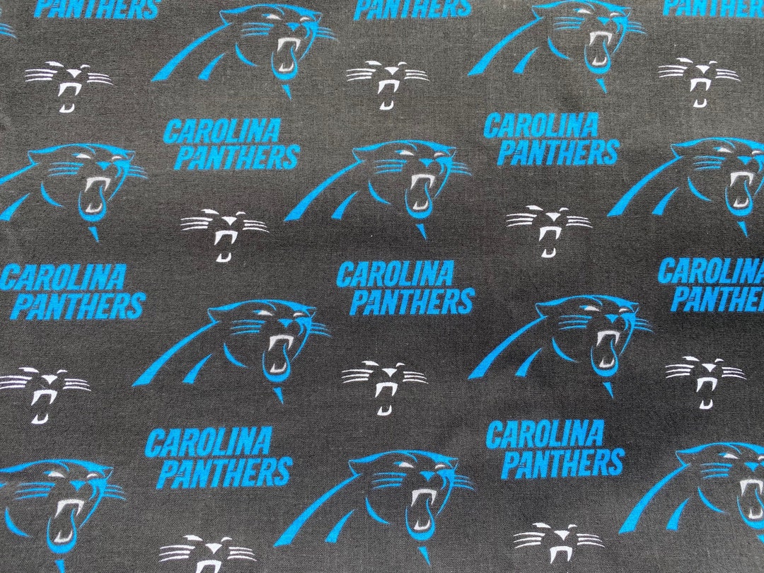 Carolina Panthers Cotton Fabric 18 X 21 Fat Quarter Etsy