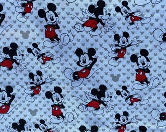 Mickey Mouse Cotton fabric 18” x 21” fat quarter