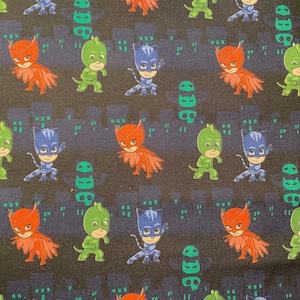PJ Masks Cotton fabric 18” x 21” fat quarter