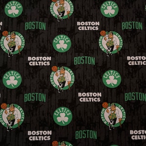 Boston Celtics cotton fabric 18” x 21” fat quarter