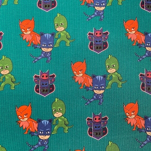 PJ Masks Cotton fabric 18” x 21” fat quarter