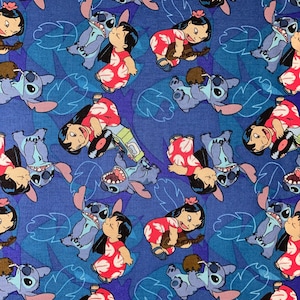 LILO and Stitch 100% Cotton fabric 18” x 21” fat quarter