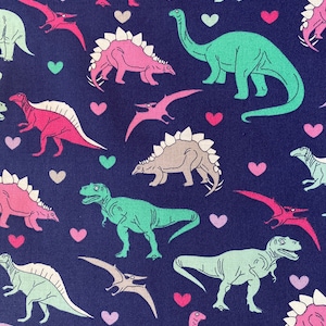 Dinosaur Cotton fabric 18 x 21 fat quarter
