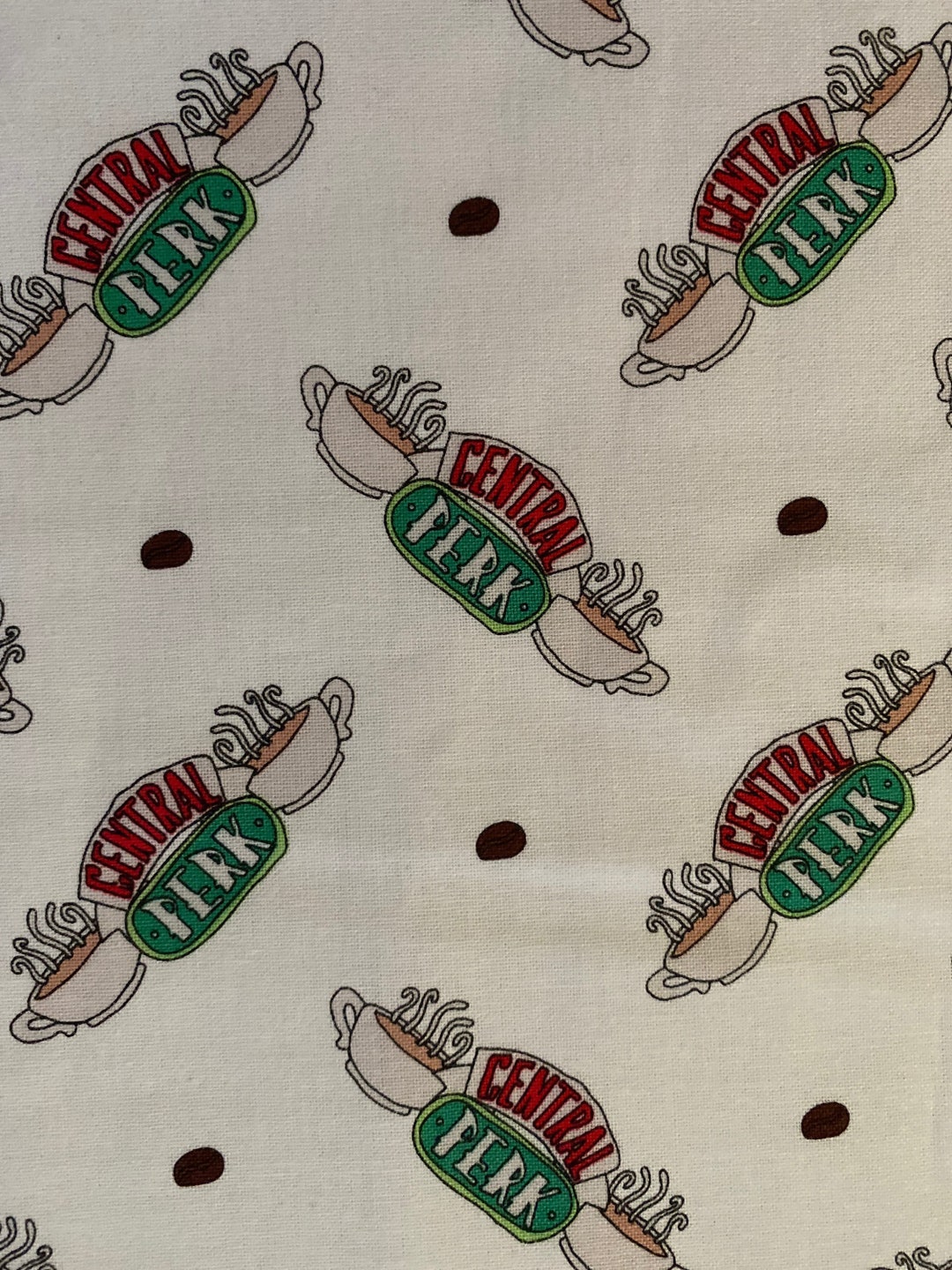 Perk Cloth Friends Central Perk Cotton Fabric 18” X 21” Fat Quarter - Etsy