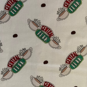 Friends Central Perk Cotton Fabric 18” x 21” Fat Quarter