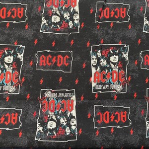 AC/DC highway to hell cotton fabric fat quarter