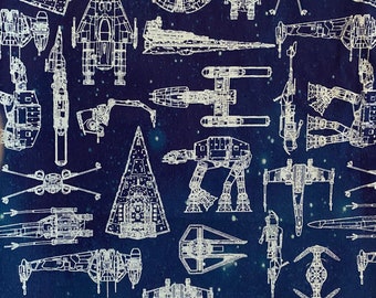 Star Wars Ships Cotton fabric 18” x 21” fat quarter