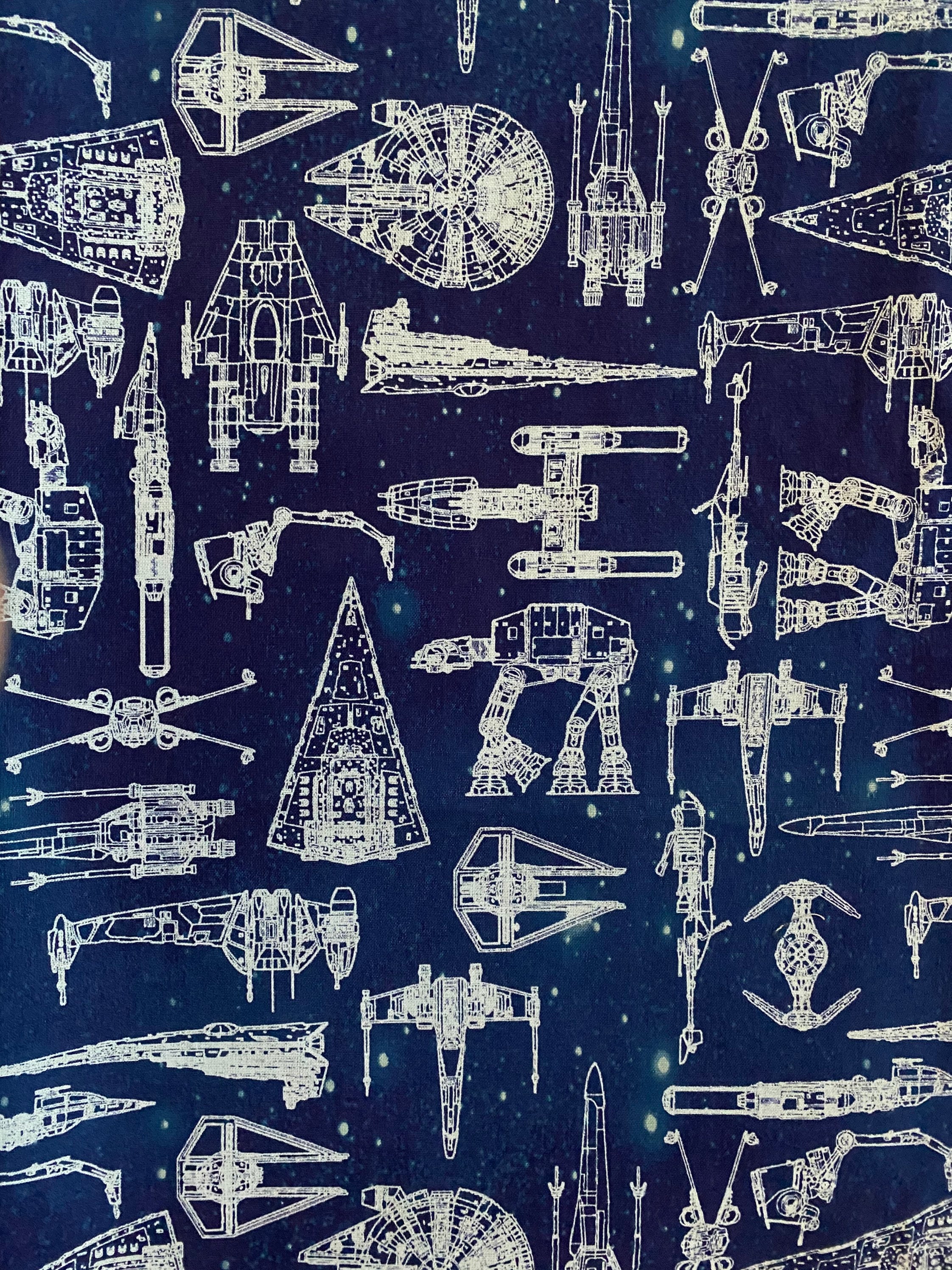 Star Wars Ships Cotton fabric 18 x 21 fat quarter Etsy Nederland