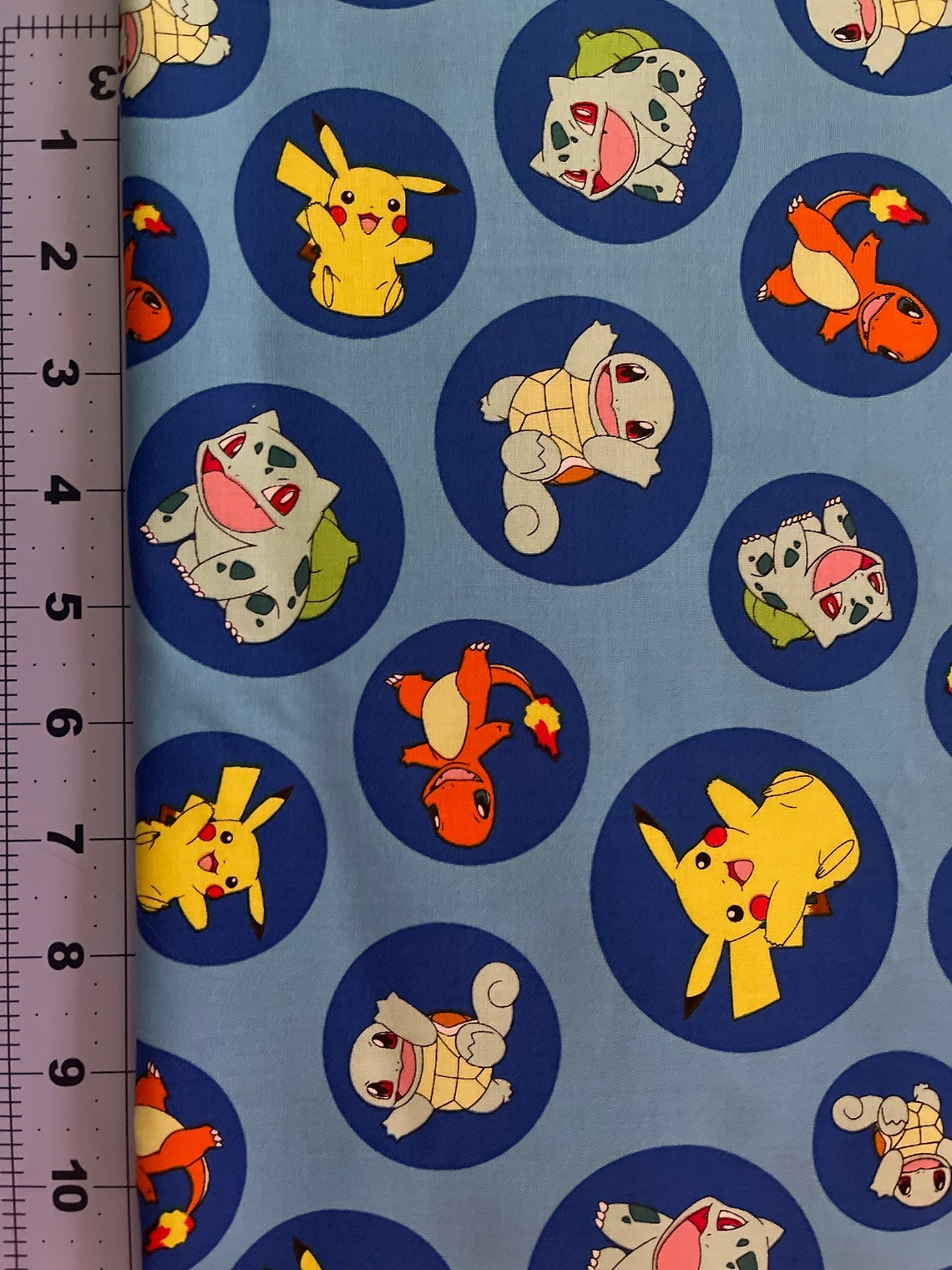 Pokémon Cotton Fabric 18 X 21 Fat Quarter Etsy