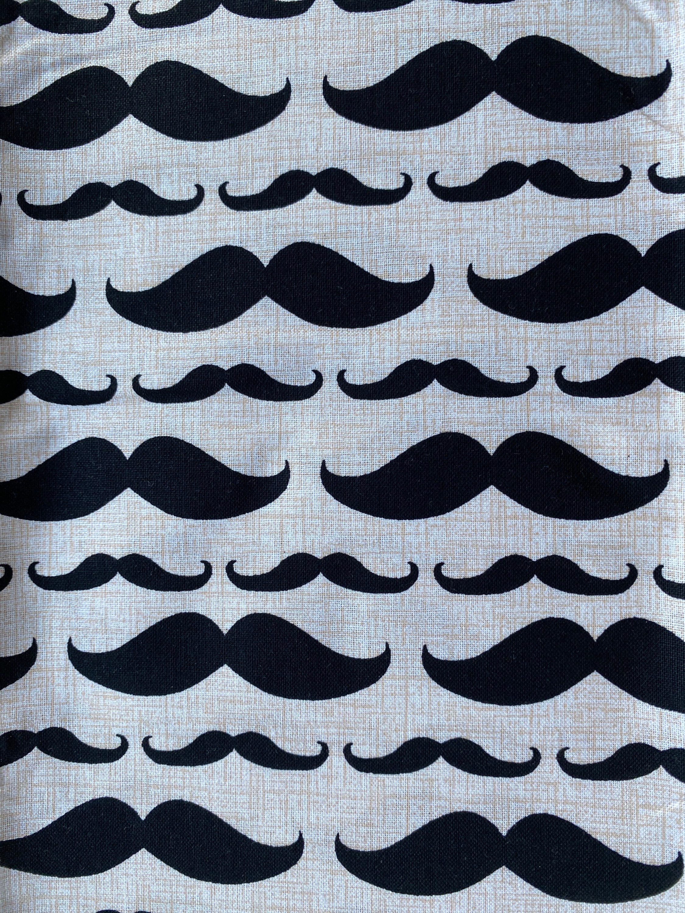 Mustache cotton fabric 18 x 21 fat quarter | Etsy