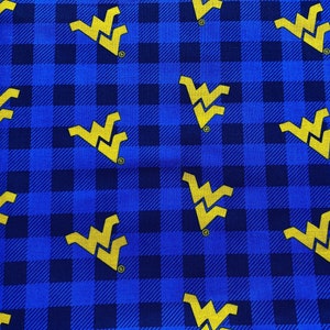 WVU Cotton fabric 18” x 21” fat quarter |mountaineers