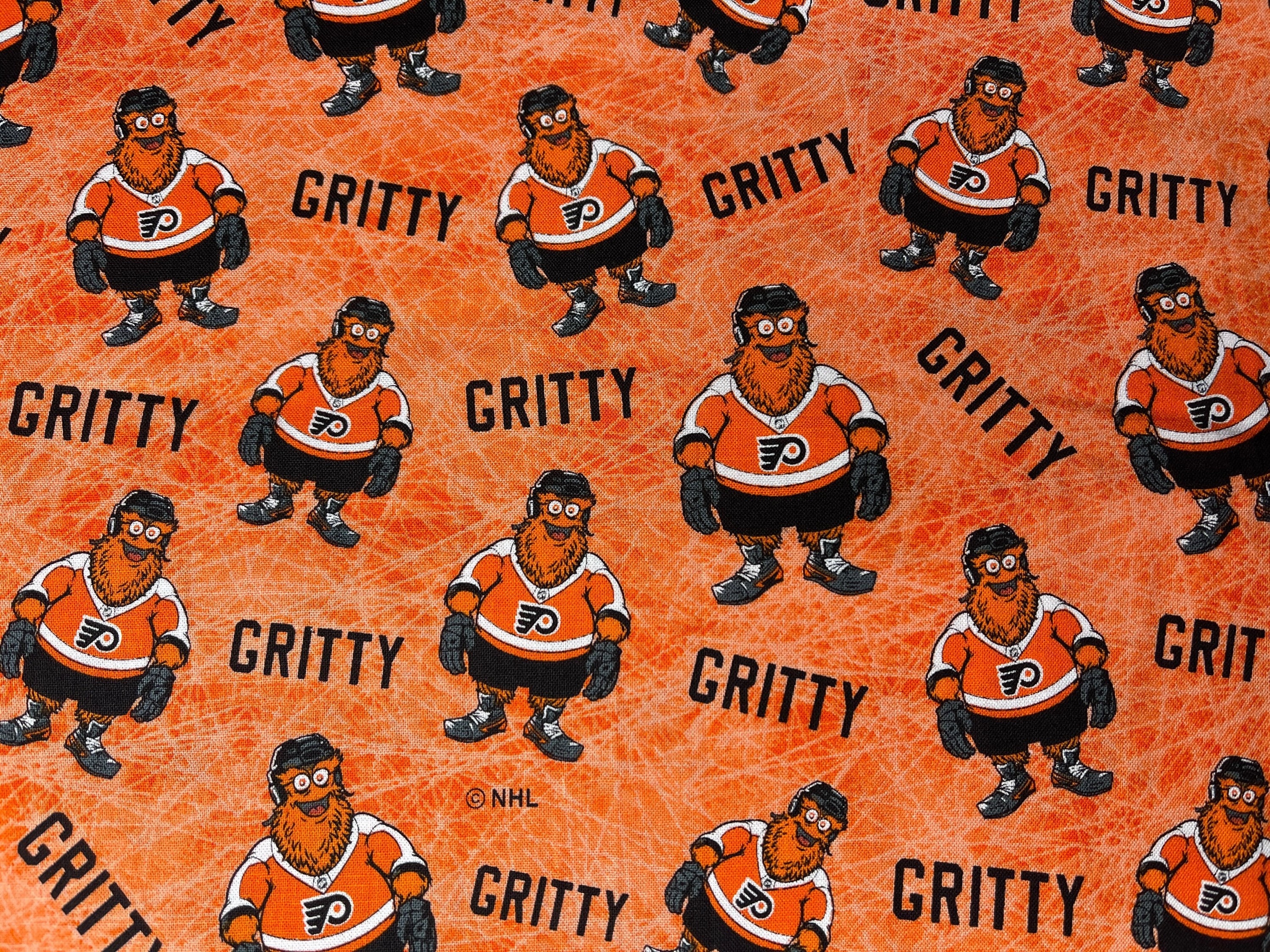Philadelphia Flyers Gritty cotton fabric 18” x 21” fat quarter