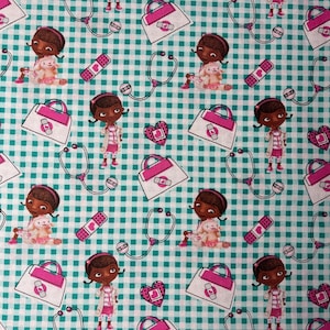 Doc McStuffins Cotton fabric 18” x 21” fat quarter