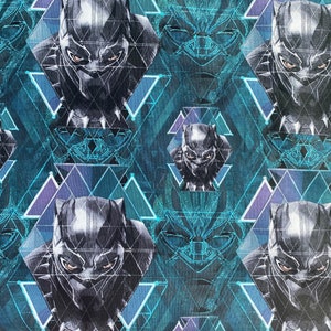 Black Panther cotton fabric 18” x 21” fat quarter