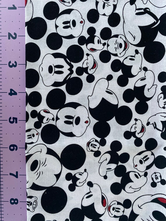 Mickey Mouse Cotton fabric 18\u201d x 21\u201d fat quarter