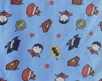 DC Comics Kawaii character cotton fabric 18” x 21” fat quarter