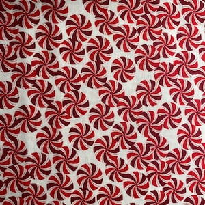 Peppermint Candy 100% cotton fabric 18” x 21” fat quarter