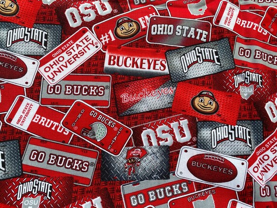 Ohio state clearance cotton fabric