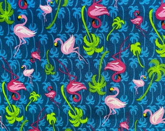 Pink Flamingo cotton fabric fat quarter