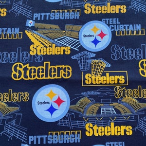 Pittsburgh Steelers cotton fabric 18” x 21” fat quarter