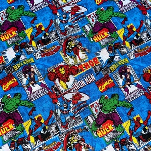 Avengers cotton fabric 18” x 21” fat quarter