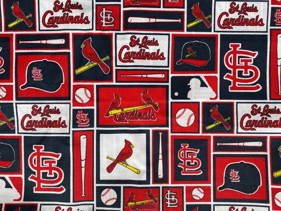 St. Louis Cardinals Allovers Cotton Fabric - MLB Cotton Fabric By