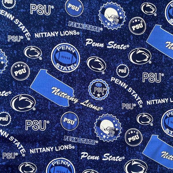 Penn State Cotton fabric 18” x 21” fat quarter PSU