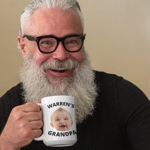 Personalized Picture Coffee Mugs, Grandpa Gift, New Dad Gift, Personalized Baby Face Photo Mug, Grandpa Coffee Mug, Baby Photo Mug