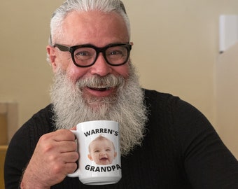 Personalized Picture Coffee Mugs, Grandpa Gift, New Dad Gift, Personalized Baby Face Photo Mug, Grandpa Coffee Mug, Baby Photo Mug
