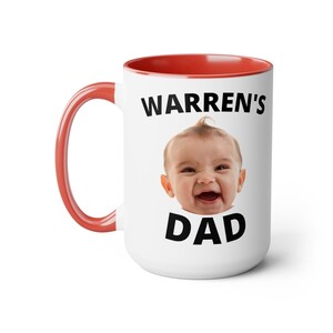New Dad Gift, Fathers Day Gift from Kids, Custom Baby Face Mug, Father&#39;s Day Picture Mug, Unique Father&#39;s Day Gift from Kids, Baby Photo Mug