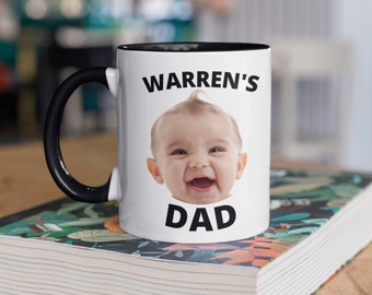 ベビーフェイスコーヒーマグ、父の日の写真マグ、子供へのユニークな父の日ギフト、おじいちゃんへのギフト、新しいお父さんへのギフト、子供からの父の日ギフト