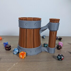 Tavern Mug Dice Tower & Can Holder | 3D Printed RPG Accessory | DnD Gaming Gift image 7