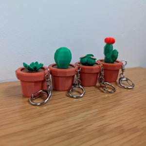 Clicky Succulent Fidget Keychain | 3D Printed Plant Toy | ADHD Stress Relief | Cute Gift image 3