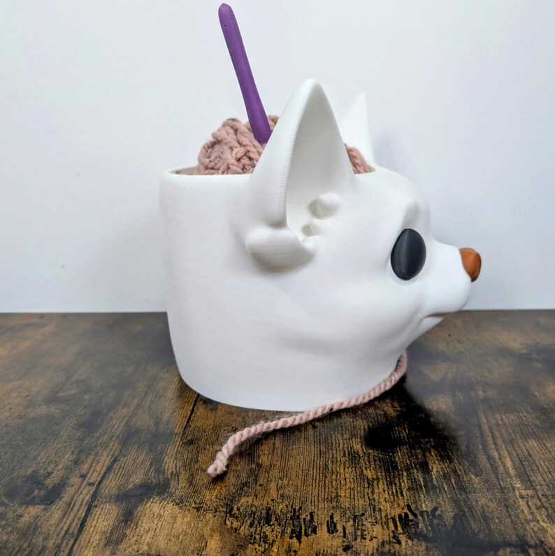 Chihuahua Yarn Bowl | 3D Printed Crochet Organiser | Cute Dog Lover Gift | Wool Holder image 3
