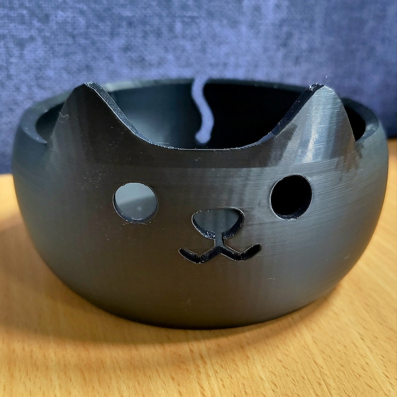 Adorable 3D Printed Cat Wool Yarn Bowl