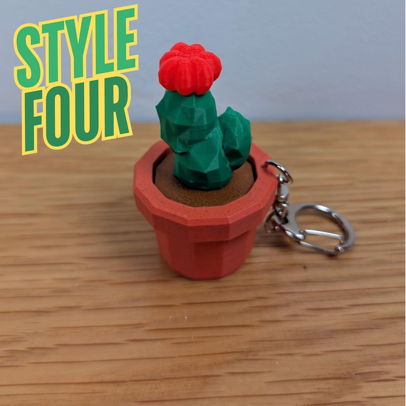 Clicky Succulent Fidget Keychain | 3D Printed Plant Toy | ADHD Stress Relief | Cute Gift image 7