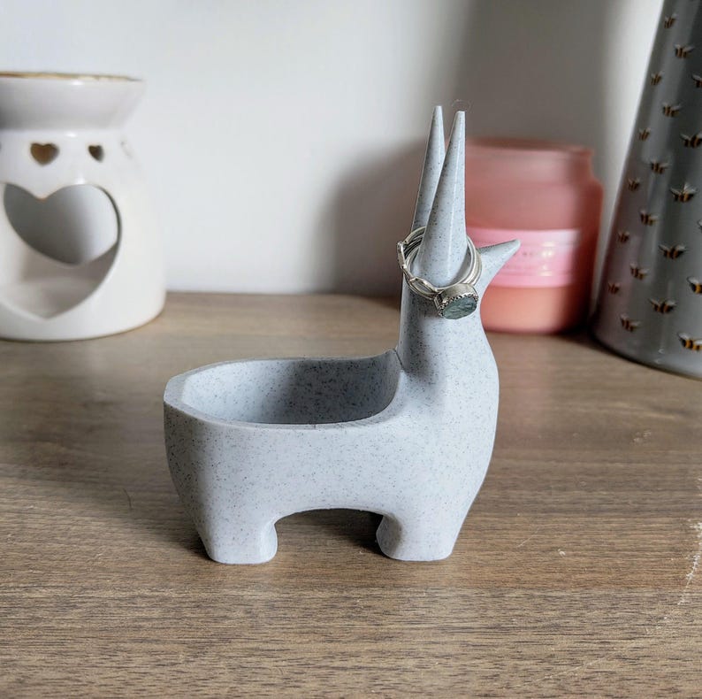 Alpaca Ring Dish | 3D Printed Jewellery Tray | Cute Alpaca Gift | Llama Trinket Dish image 3