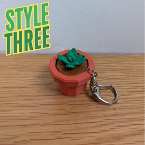 Clicky Succulent Fidget Keychain | 3D Printed Plant Toy | ADHD Stress Relief | Cute Gift image 6